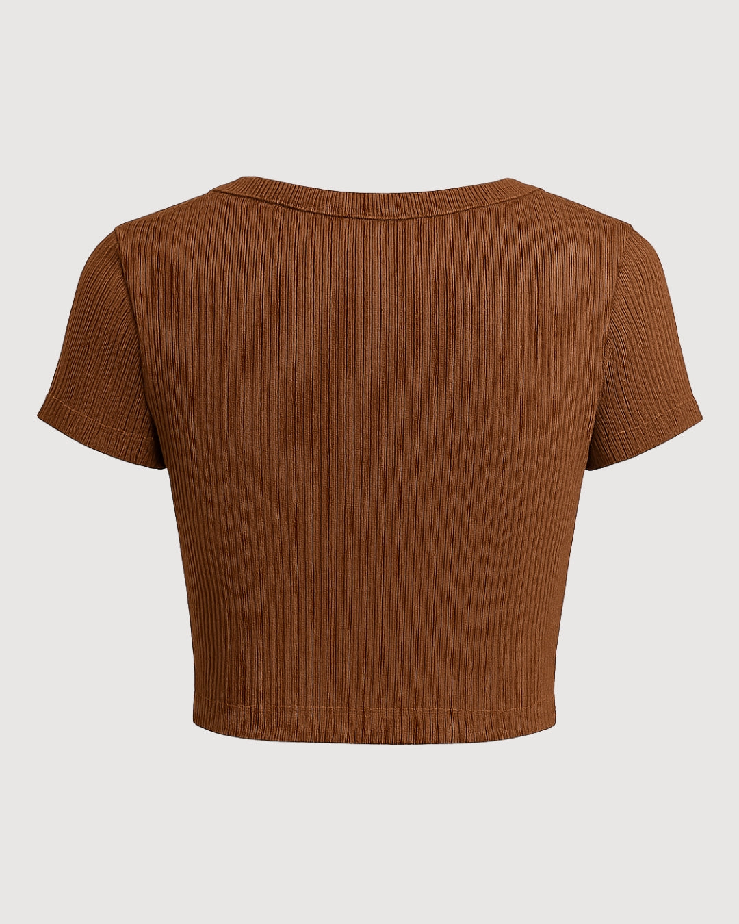 BASIC BABY TEE BROWN TOP WOMEN