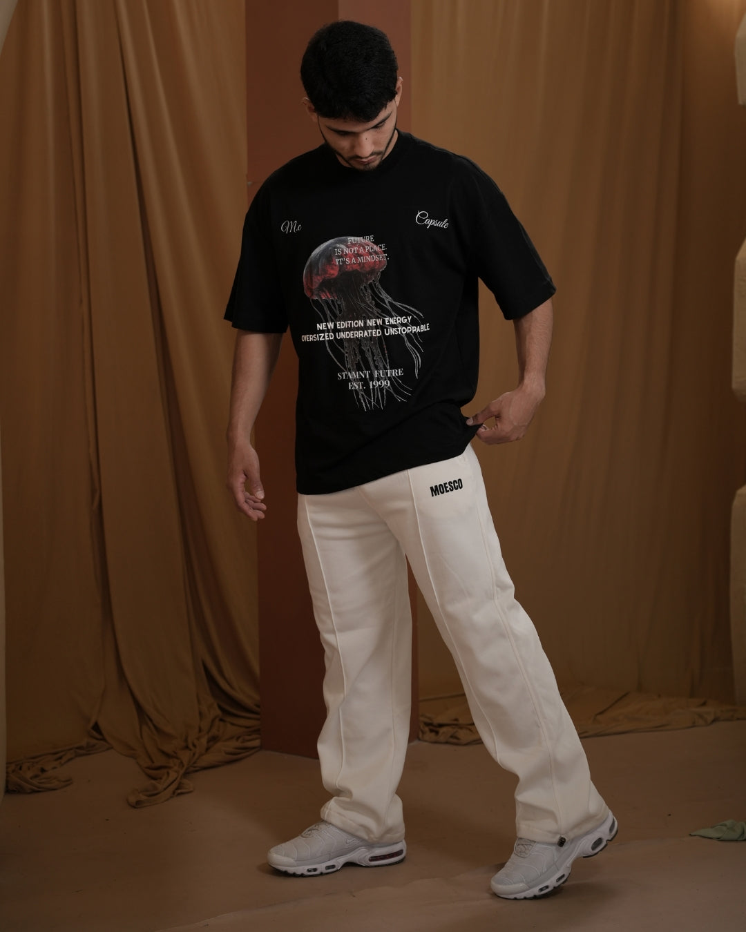 MOESCO LOGO SWEATSHIRT PANTS WHITE MAN
