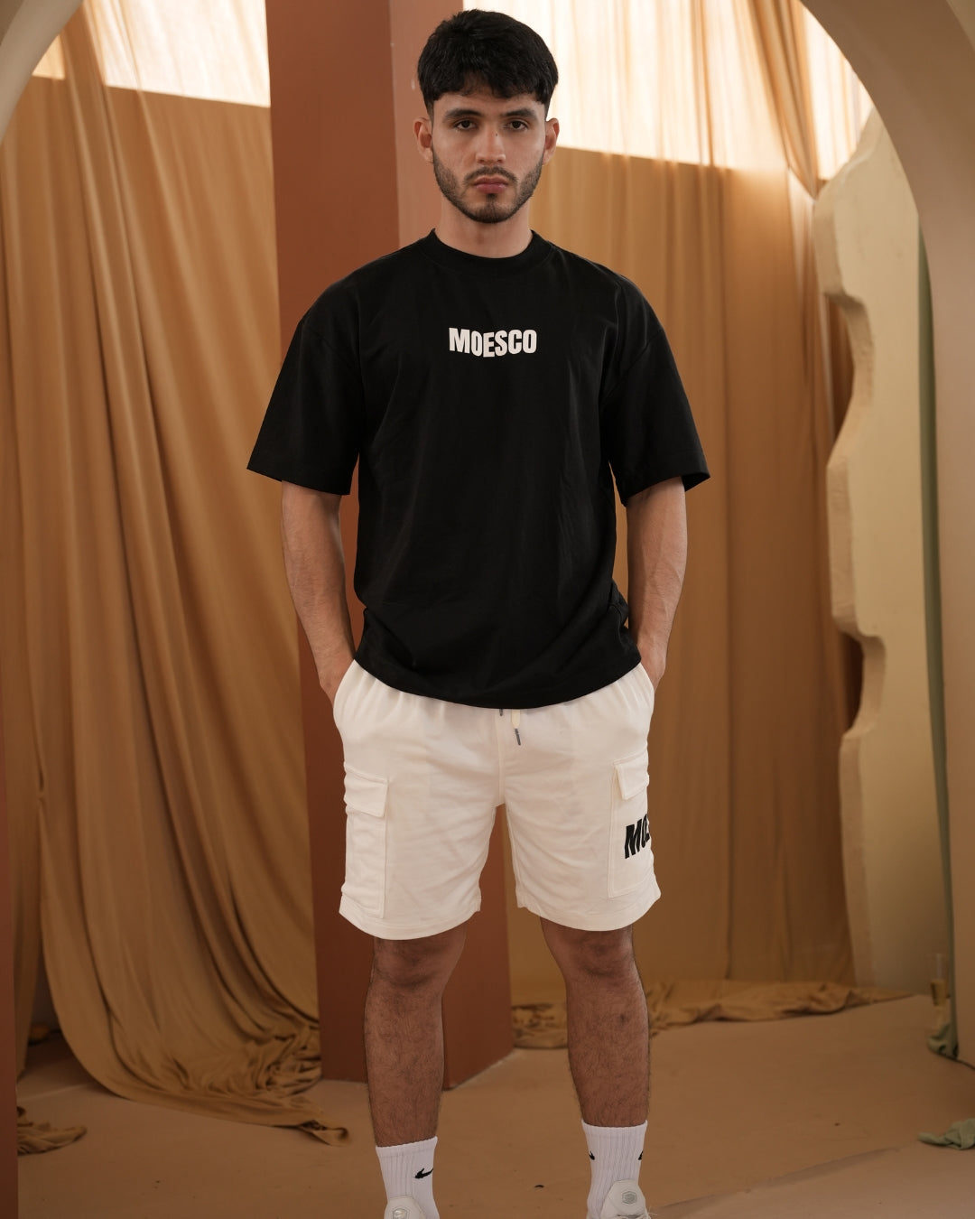 BASIC MOESCO LOGO T-SHIRT BLACK MAN