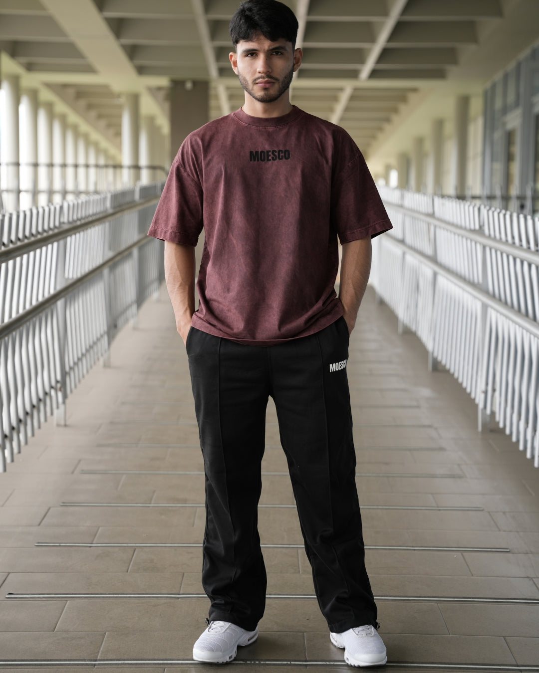 MOESCO LOGO SWEATSHIRT PANTS BLACK MAN