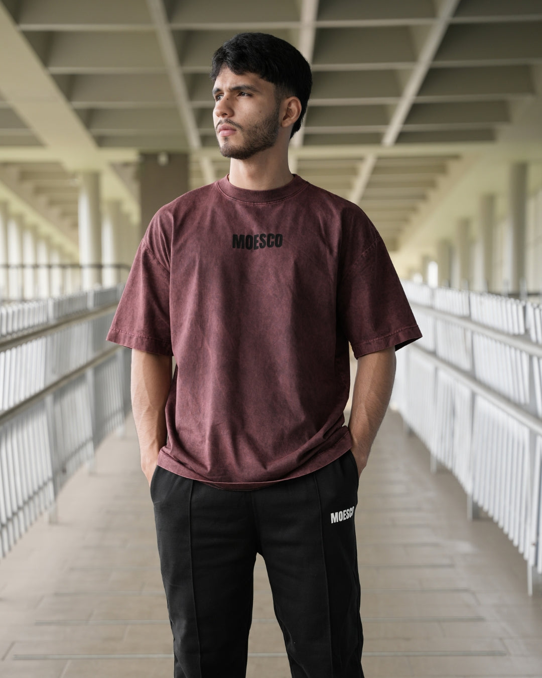 CODE THE COSMOS ACID WASH TSHIRT WINE MAN