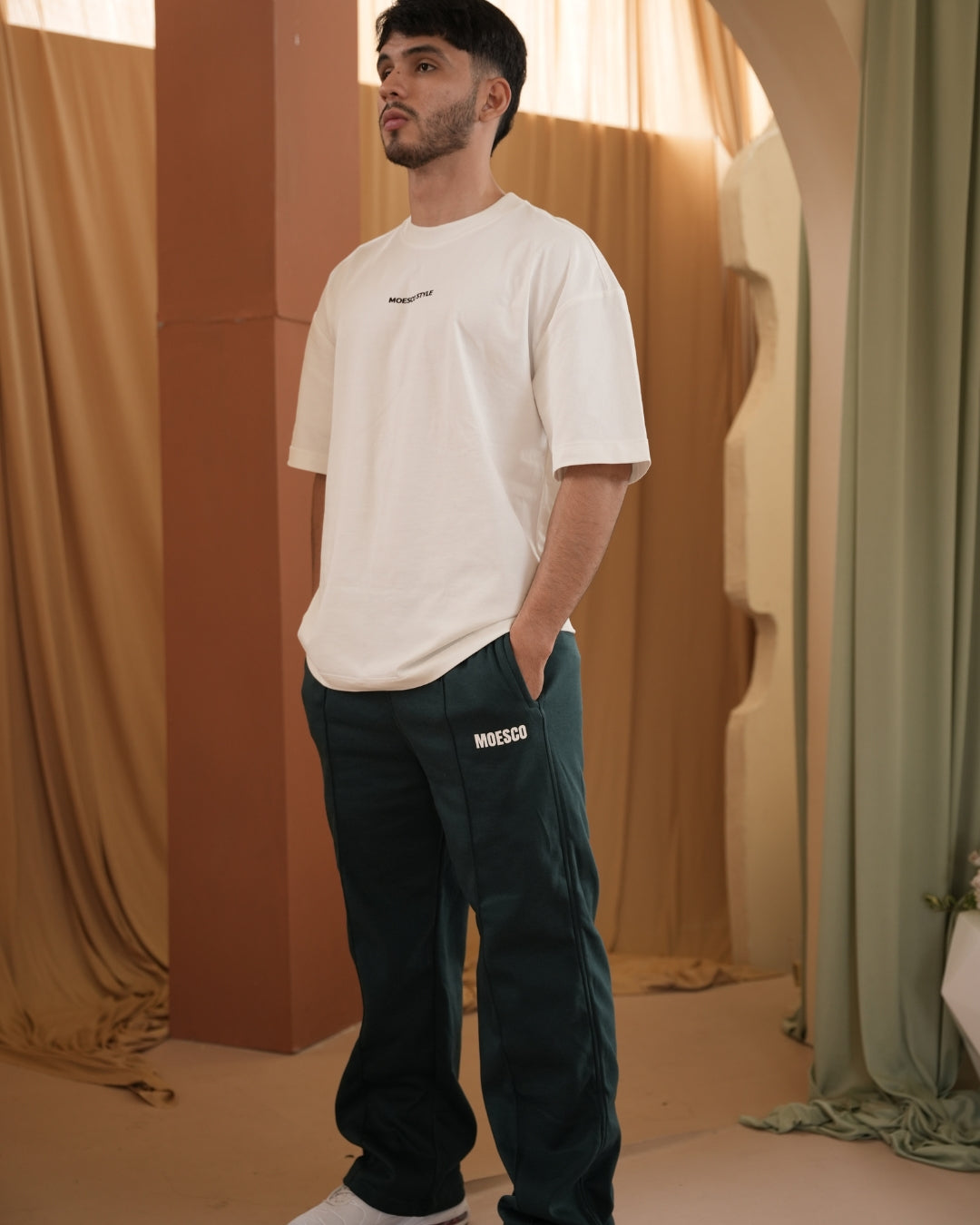 MOESCO LOGO SWEATSHIRT PANTS GREEN MAN
