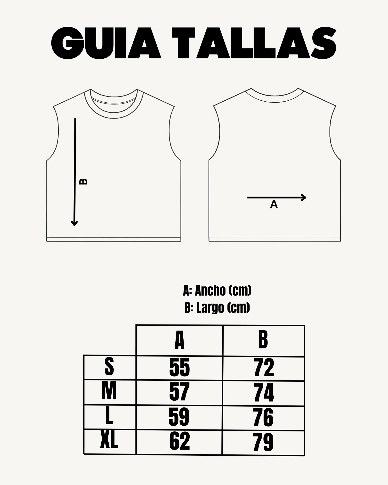 Guía de tallas - NEW EDITION ACID WASH SLEEVELESS T-SHIRT BLACK MAN