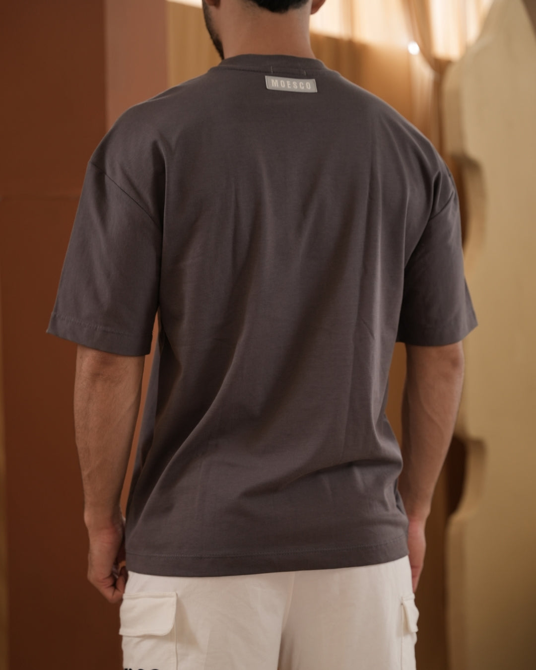 BASIC MOESCO LOGO T-SHIRT GREY MAN