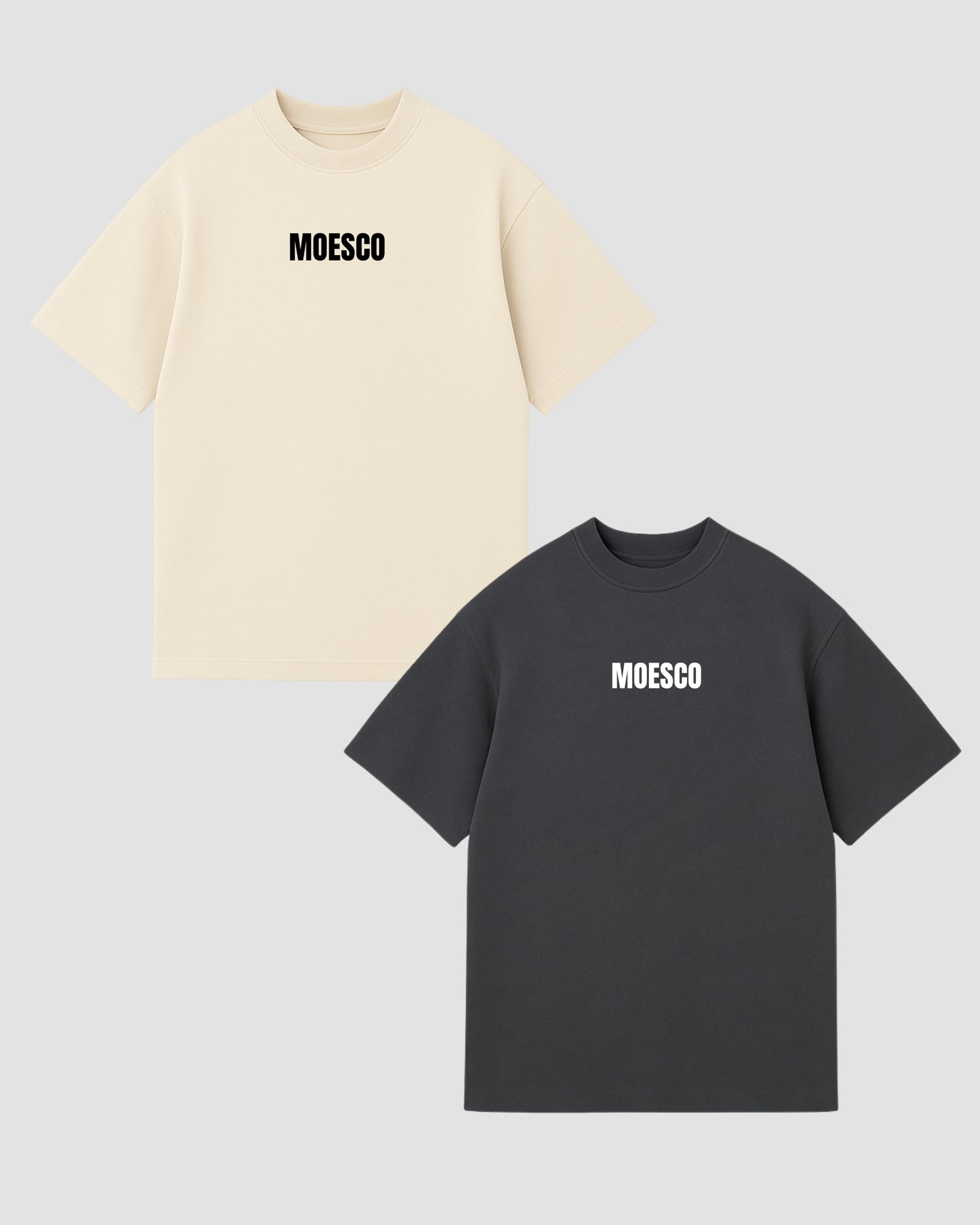 PACK X2 T-SHIRT (BEIGE/GREY)