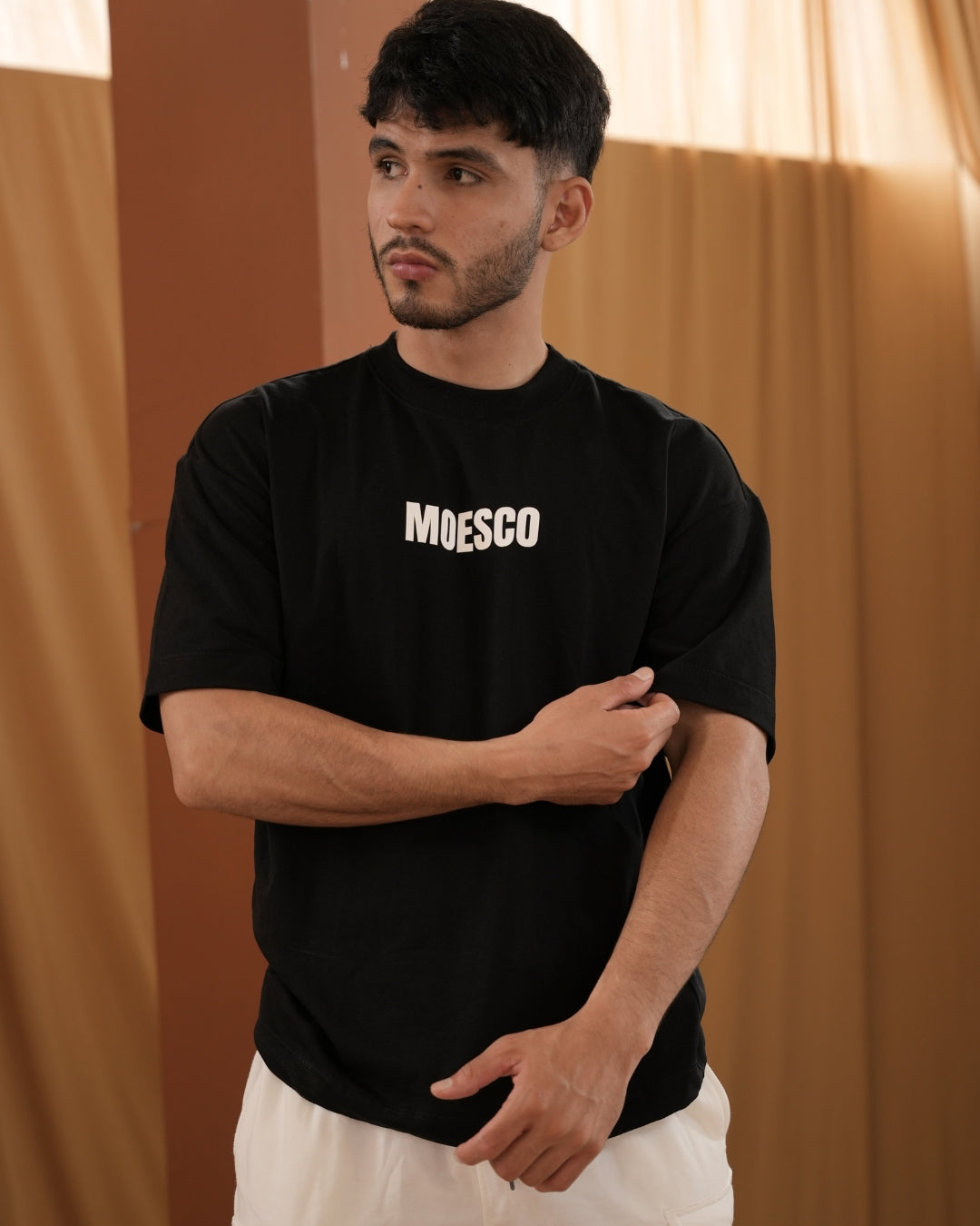 BASIC MOESCO LOGO T-SHIRT BLACK MAN