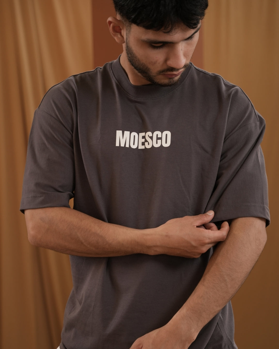 BASIC MOESCO LOGO T-SHIRT GREY MAN