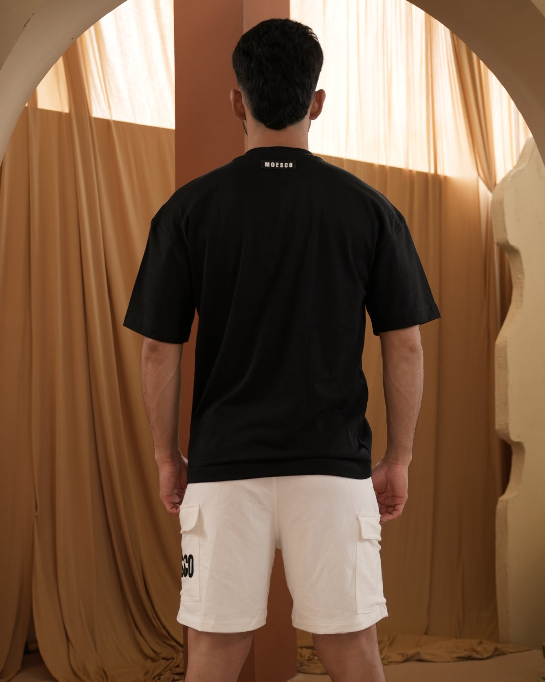 BASIC MOESCO LOGO T-SHIRT BLACK MAN