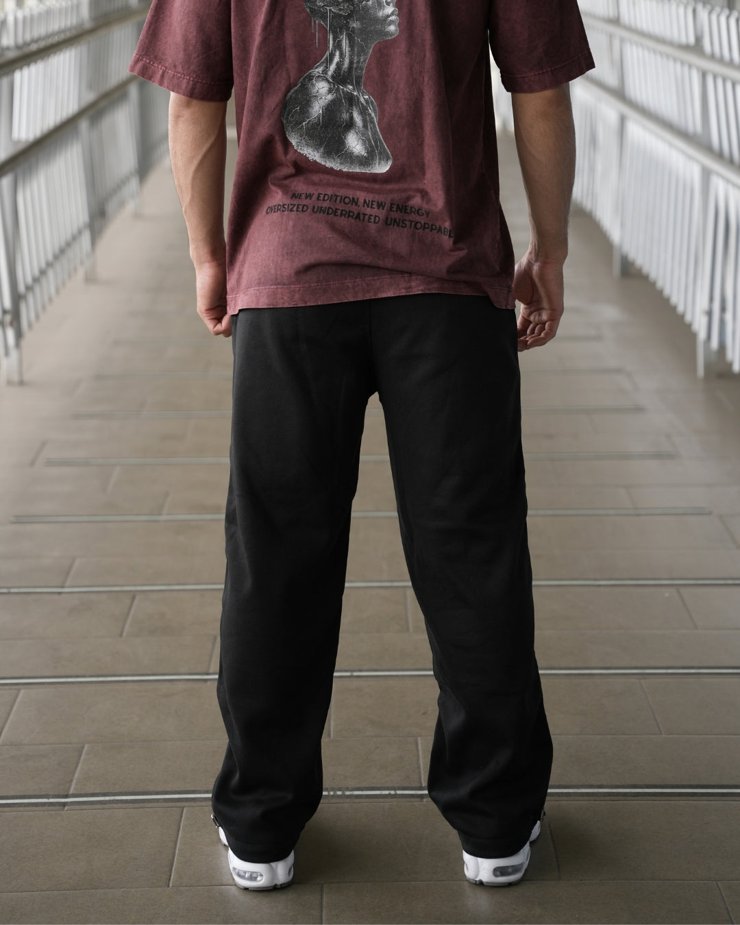 MOESCO LOGO SWEATSHIRT PANTS BLACK MAN