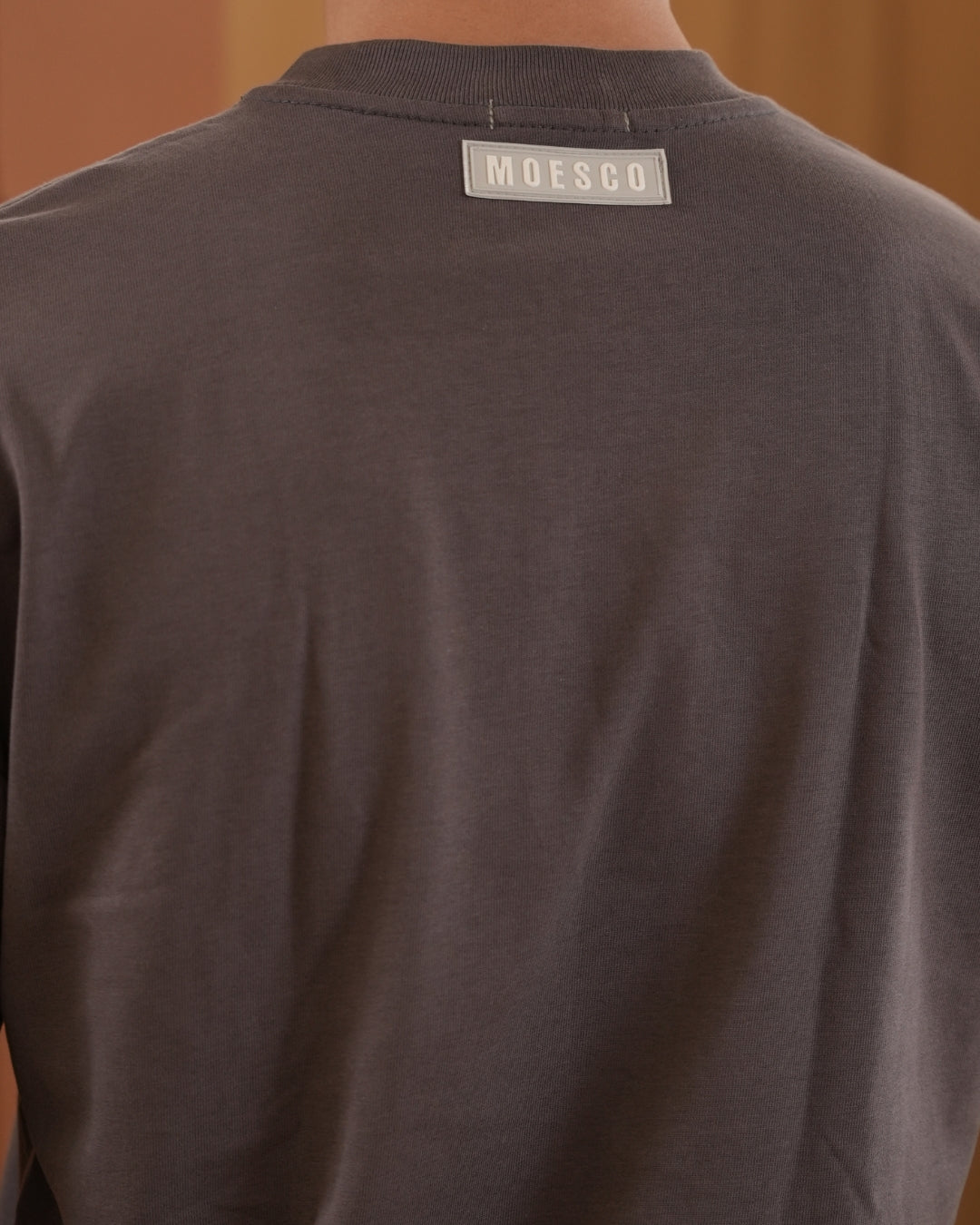 BASIC MOESCO LOGO T-SHIRT GREY WOMAN