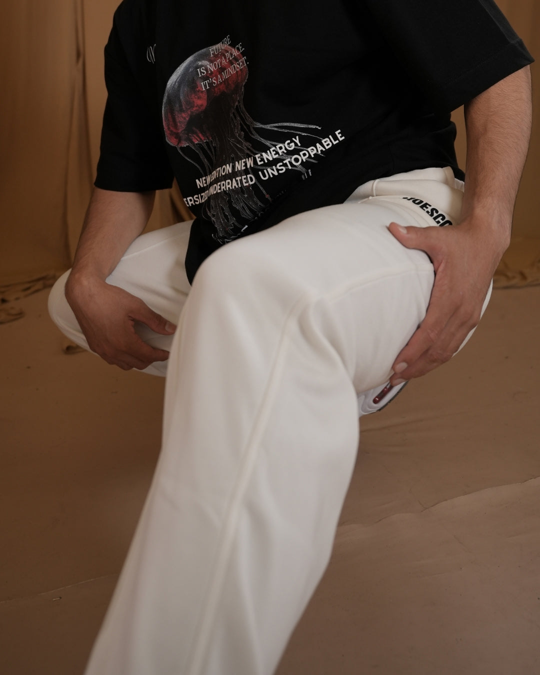 MOESCO LOGO SWEATSHIRT PANTS WHITE MAN