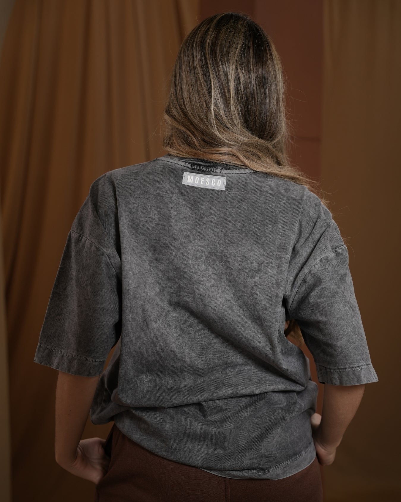 ANOTHER DIMENSION ACID WASH TSHIRT GREY WOMAN