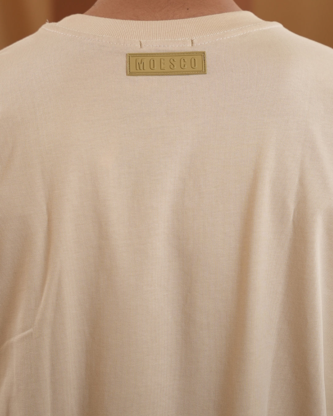 BASIC MOESCO LOGO T-SHIRT BEIGE WOMAN