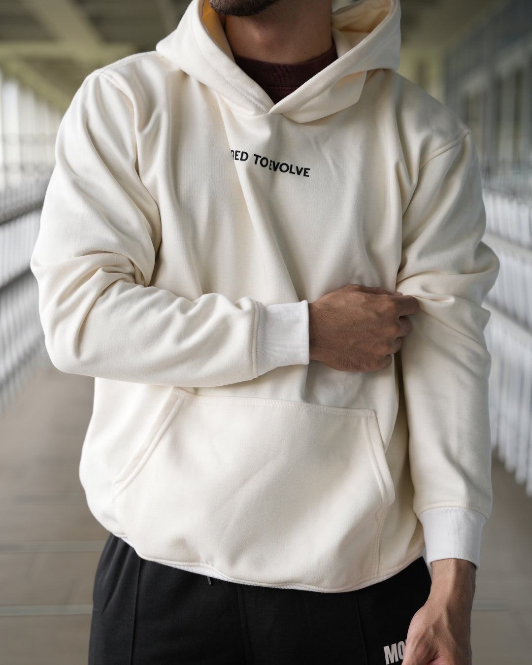 TO EVOLVE HOODIE IVORY MAN
