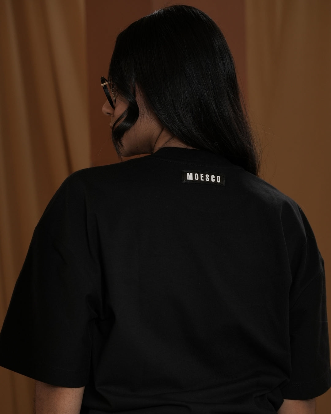BASIC MOESCO LOGO T-SHIRT BLACK WOMAN