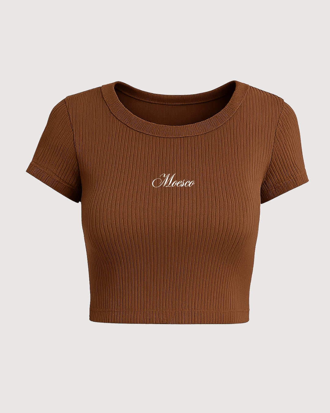 Crop Top With Sleeve (Brown)