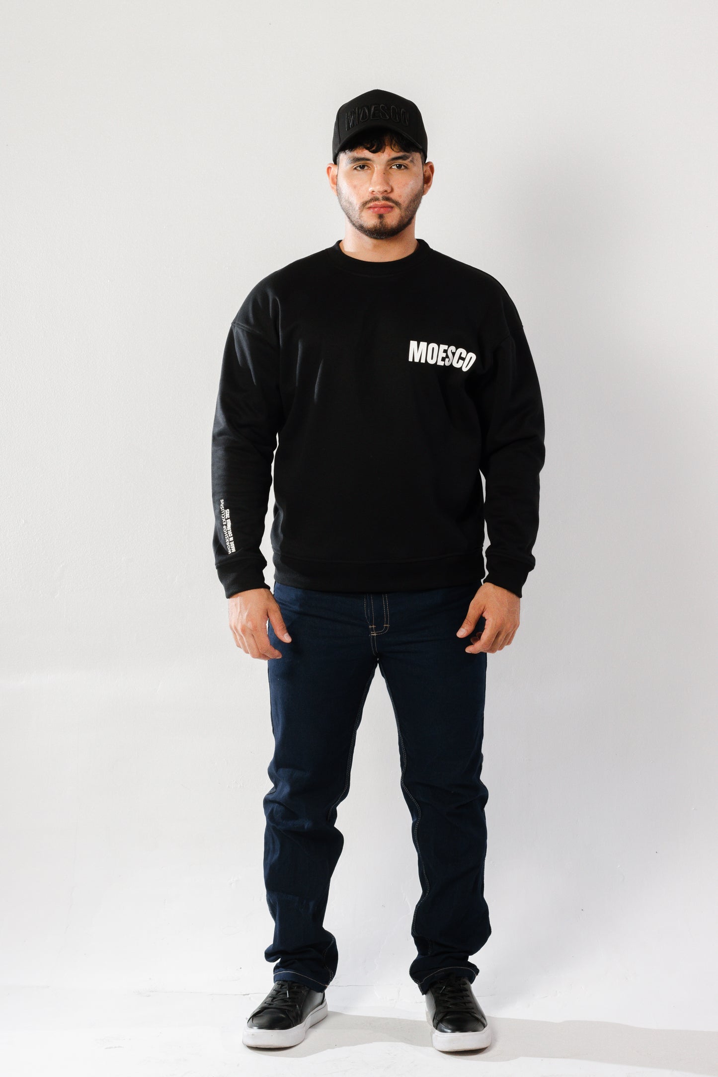 MOESCO LOGO BOXY FIT JACKET BLACK MAN
