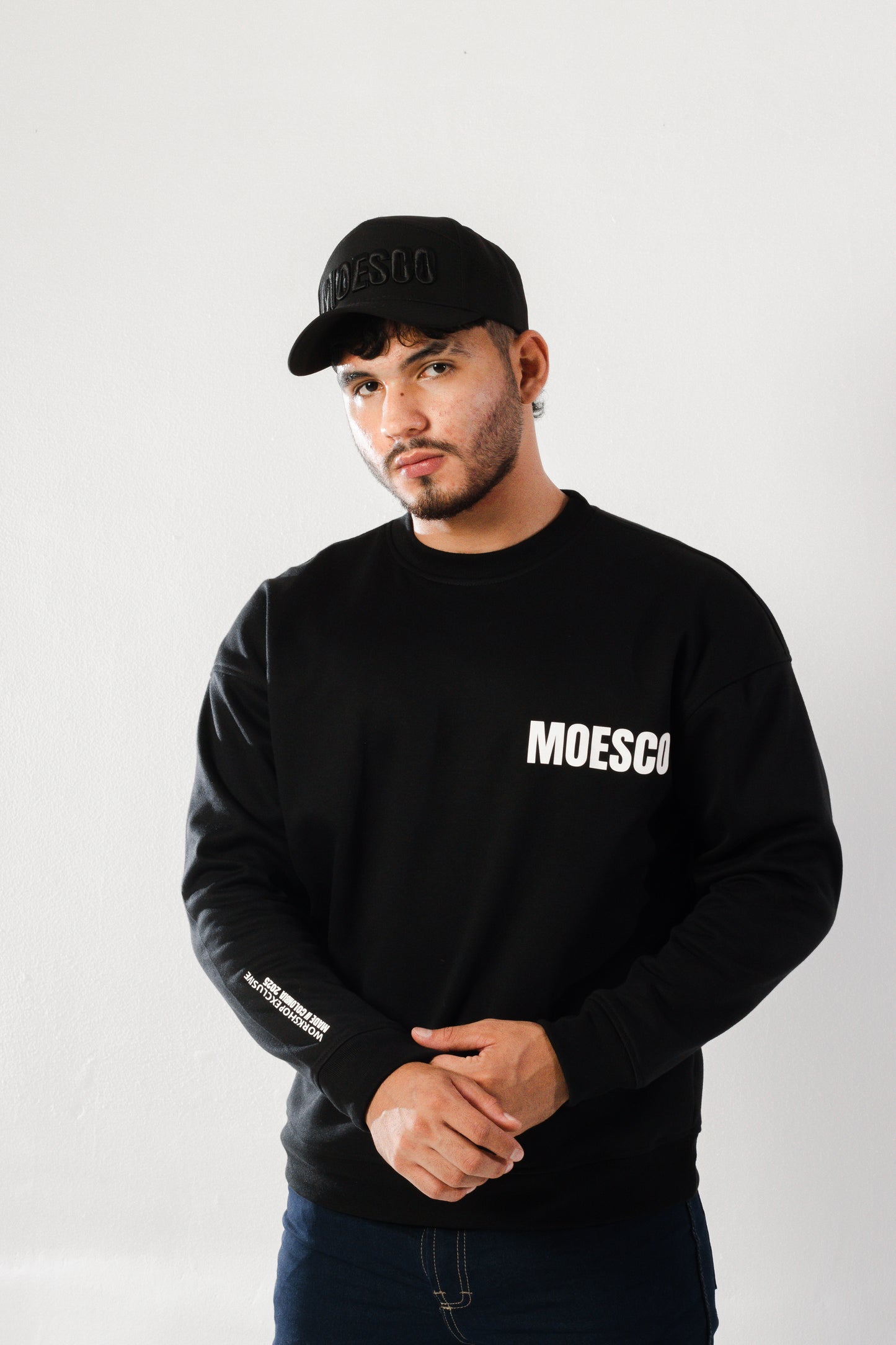 MOESCO LOGO BOXY FIT JACKET BLACK MAN