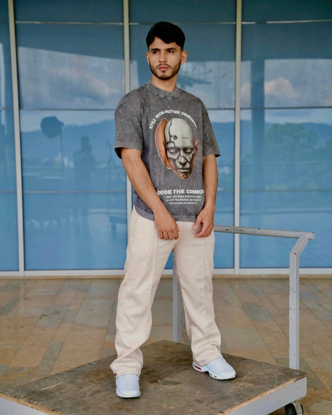MOESCO LOGO SWEATSHIRT PANTS BEIGE MAN