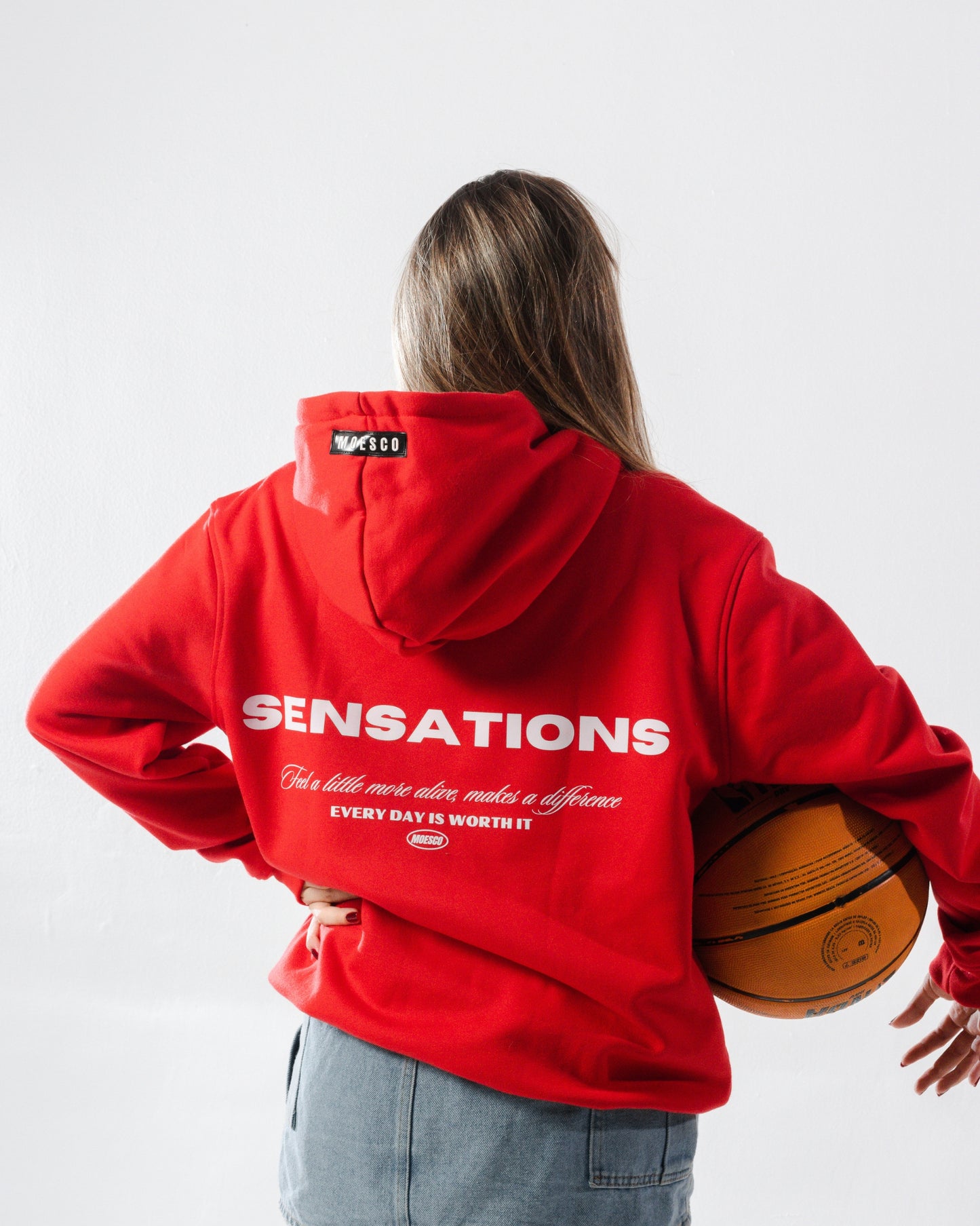 SENSATIONS HOODIE RED WOMAN