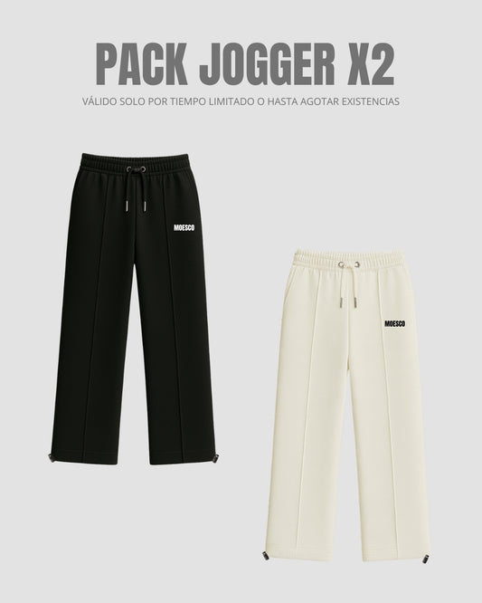 PACK X2 SWEATSHIRT PANTS MAN (BLACK/WHITE)