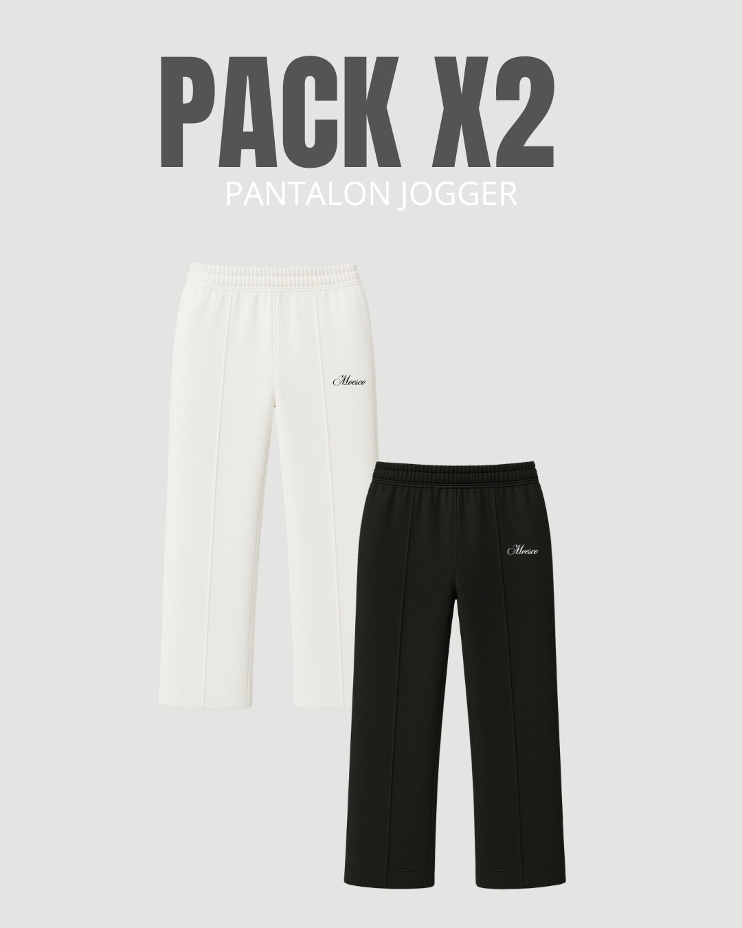 Jogger White/Black Pack X2