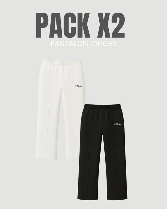 Jogger White/Black Pack X2