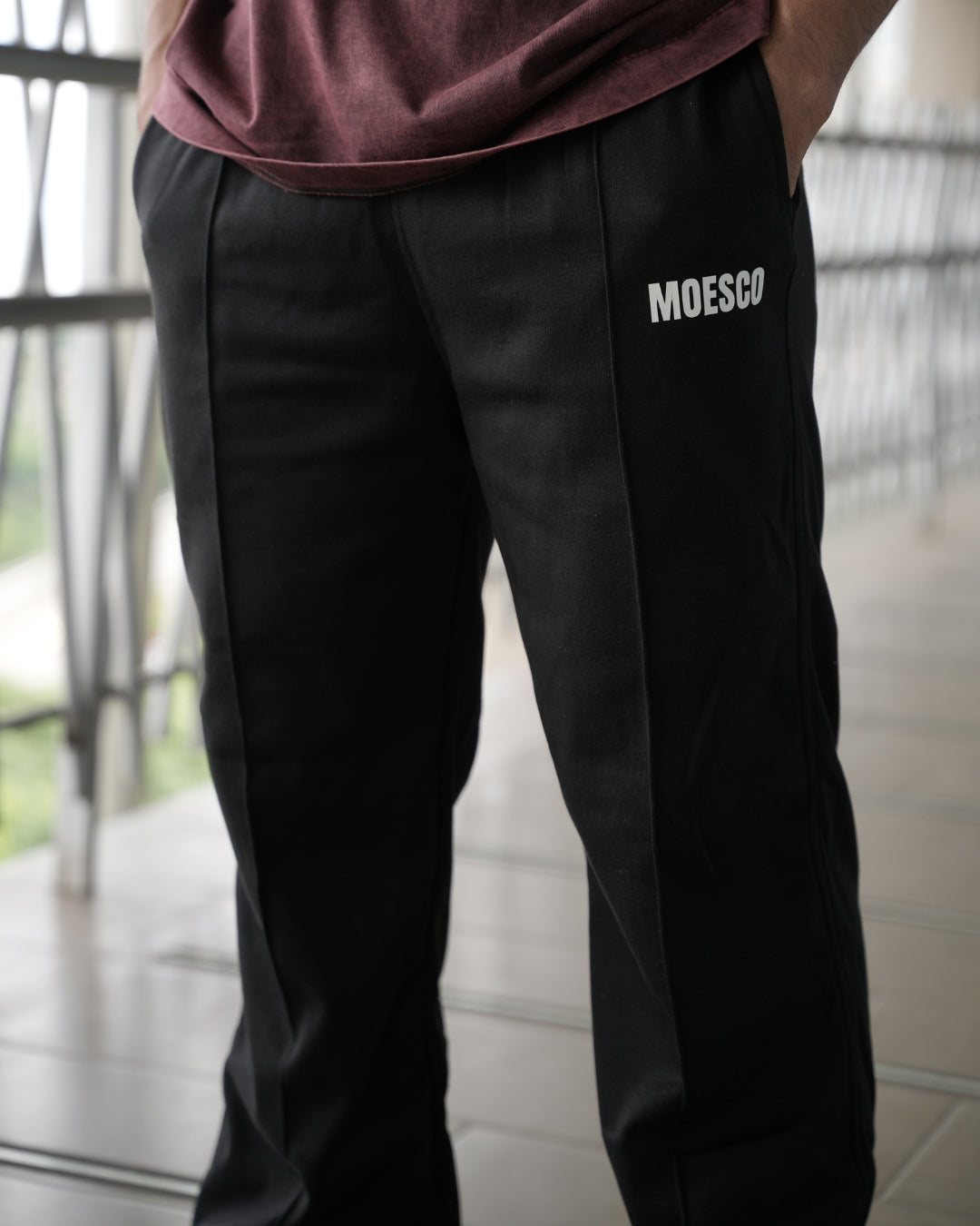 MOESCO LOGO SWEATSHIRT PANTS BLACK MAN