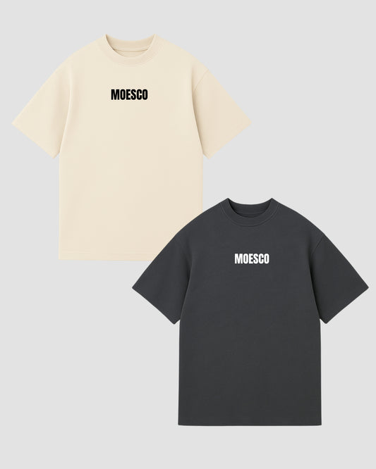 PACK X2 T-SHIRT (BEIGE/GREY)