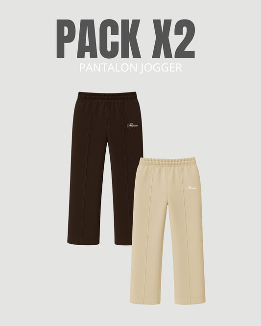 Jogger Nude/Brown Pack X2