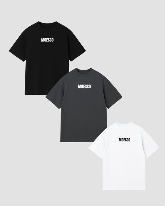 PACK X3 T-SHIRT (BLACK/GREY/WHITE)