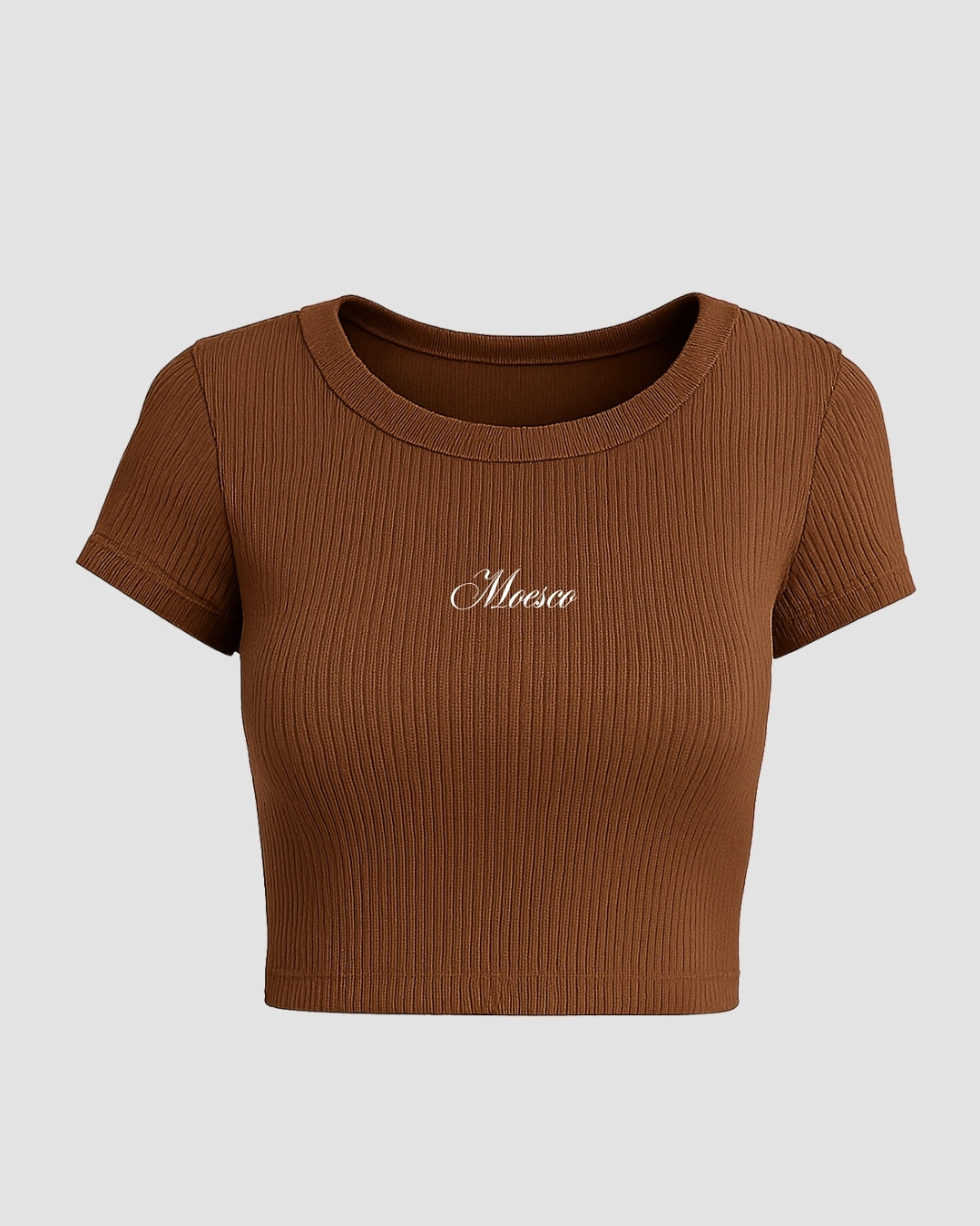 BASIC BABY TEE BROWN TOP WOMEN