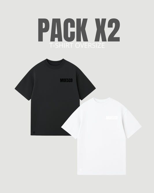 Oversize White/Black Pack X2
